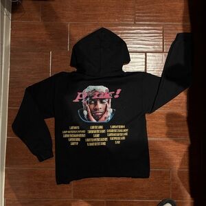 Black Graphic Hoodie for Men